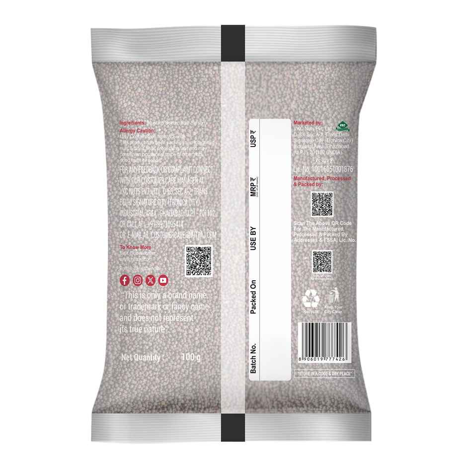 Nutraj Classic Barik Rai (Fine Black Mustard Seeds) - Pouch