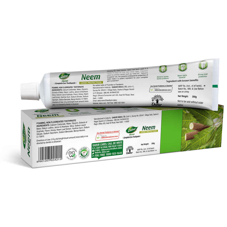Dabur Herb'l Neem - Germ Protection Toothpaste 