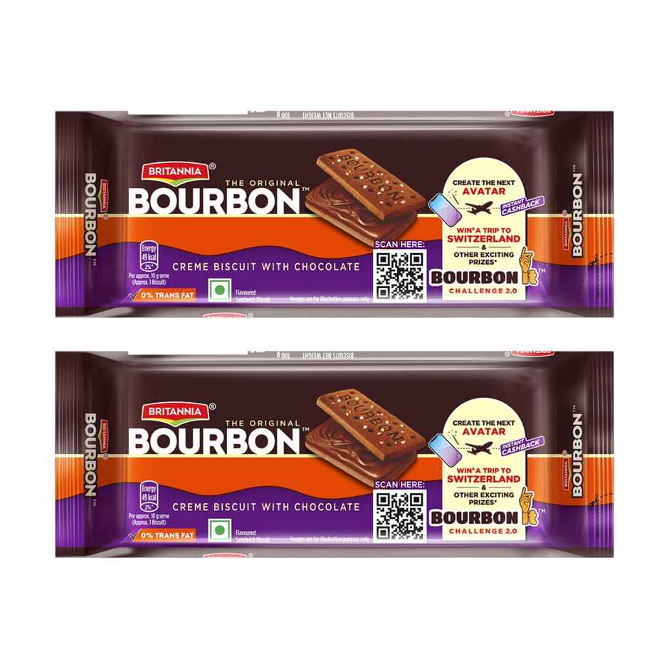 Britannia The Original Bourbon Chocolate Cream Biscuits | Combo