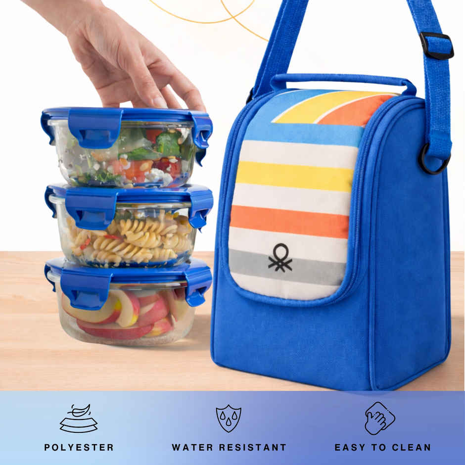 United Colors of Benetton Lunch Bag | Digital Print | Blue