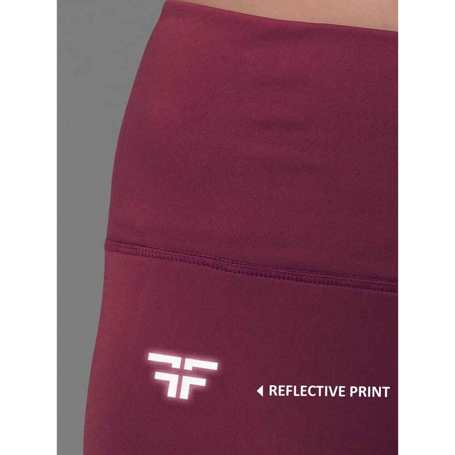 Fflirtygo Women's Capri 4 Way Stretch Slim Fit Leggings Fsc Burgb | M