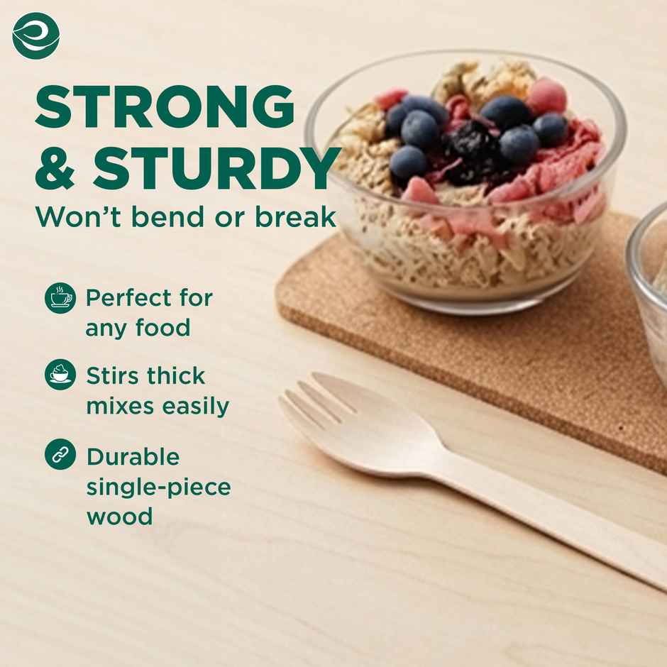 Eco Soul 160mm | 50 Count | Disposable Spork