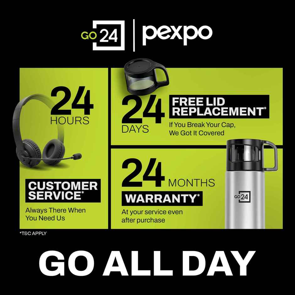 Pexpo Ferrero ISI Certified Vacuum Insulated Hot & Cold Stainless Steel Flask with Jute Bag | 1 L