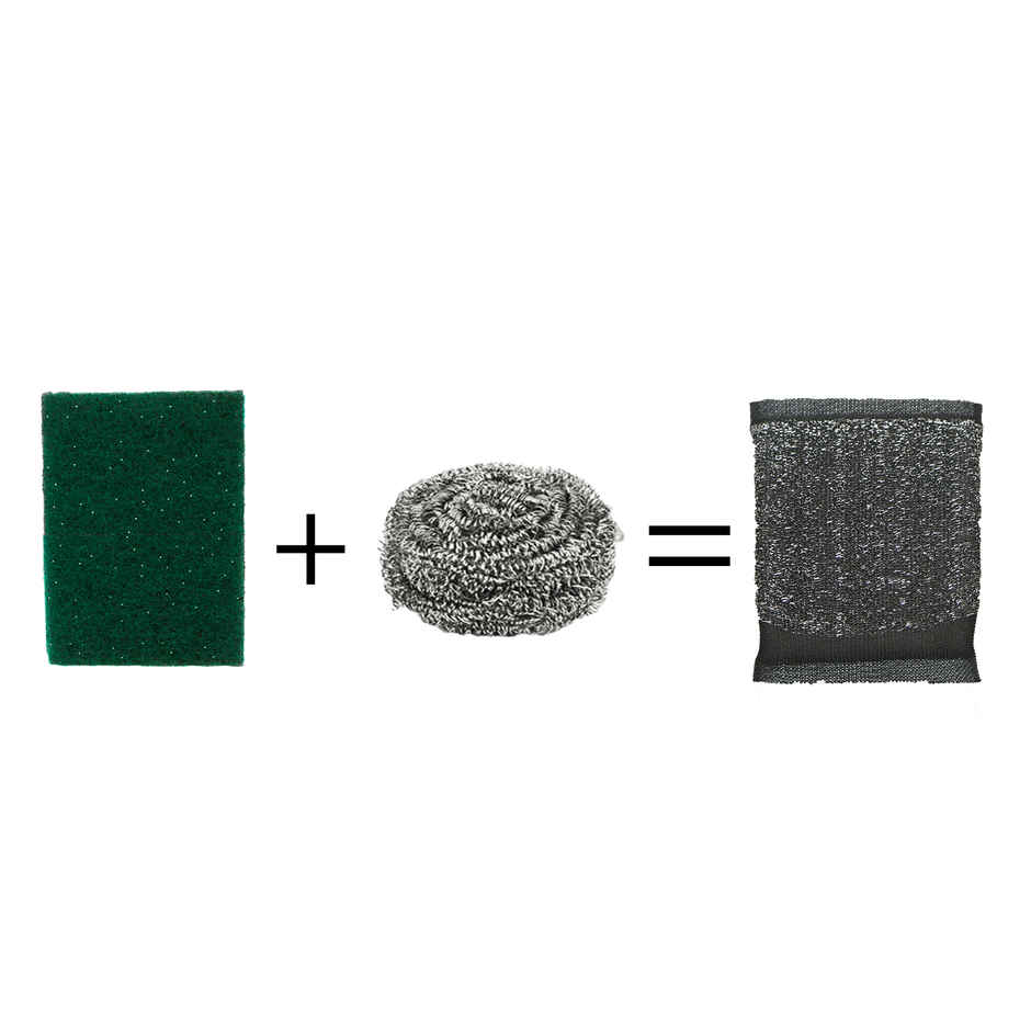 Shinezap Super Hard Scrub pad for Tough Kitchen Stains| Replacement to Steel Scrubber with Fragnance