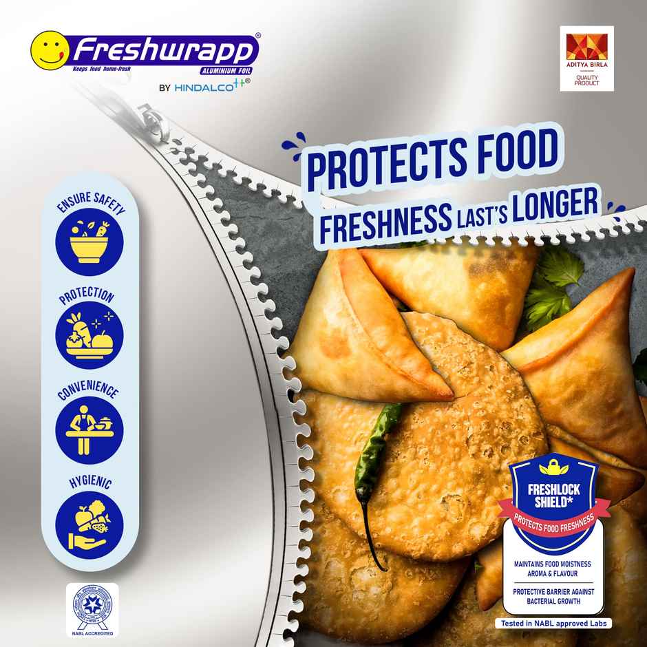 Hindalco Fresh wrapp Aluminium Foil | Pack of 2 | 6 Meter