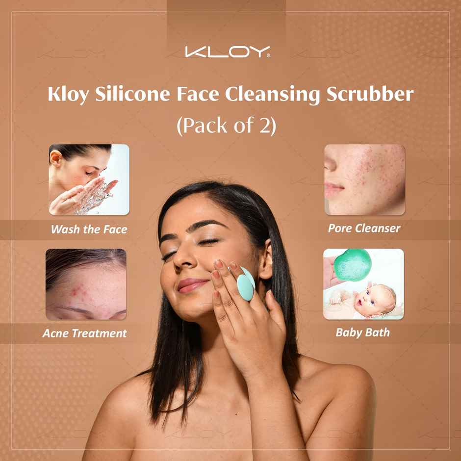 Silicone Face Cleansing Scrubber for Exfoliation, Massaging (Pack of 2)