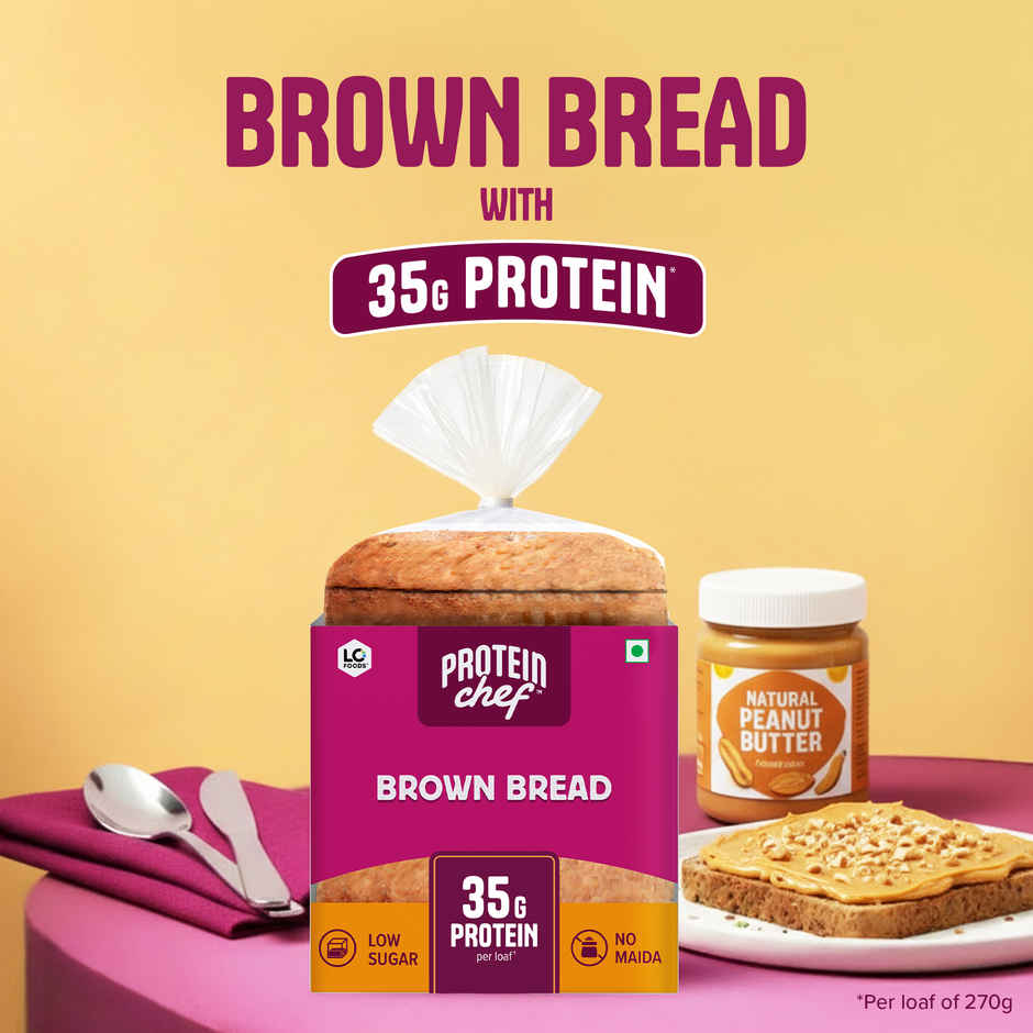 Protein Chef 37g Protein Brown Bread, No Maida No Preservatives