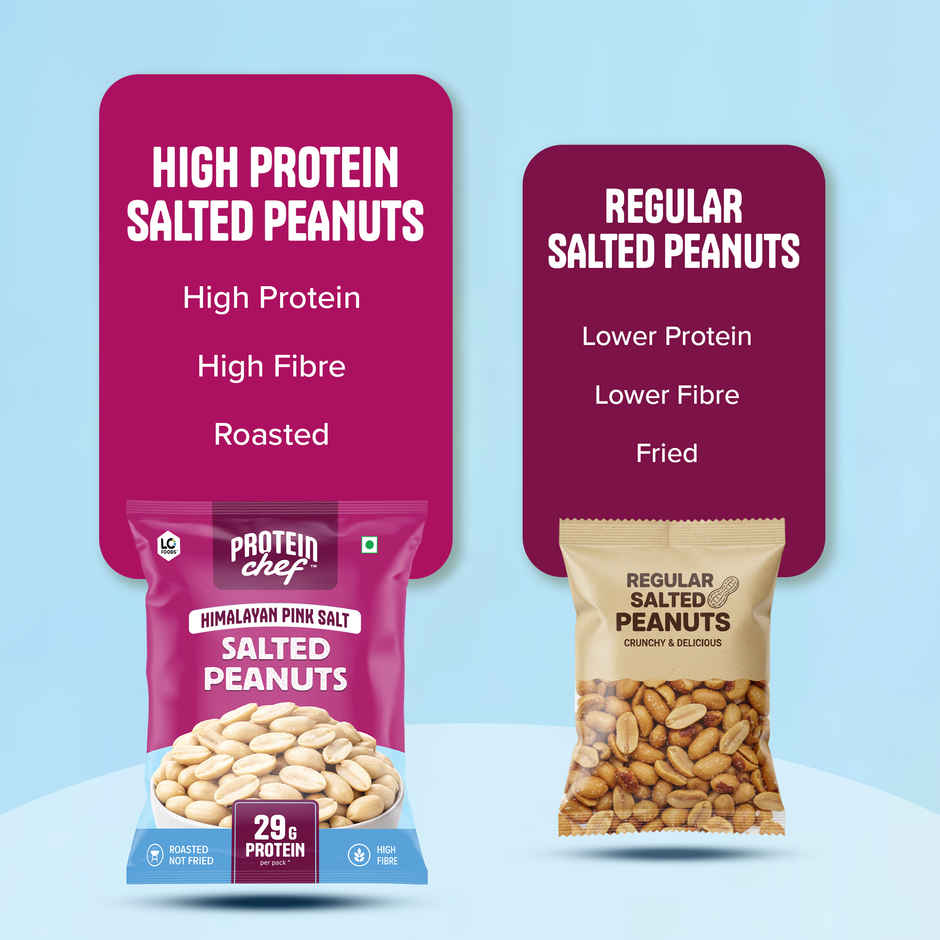 Protein Chef Himalayan Pink Salted Peanuts | Roasted Healthy Snacks
