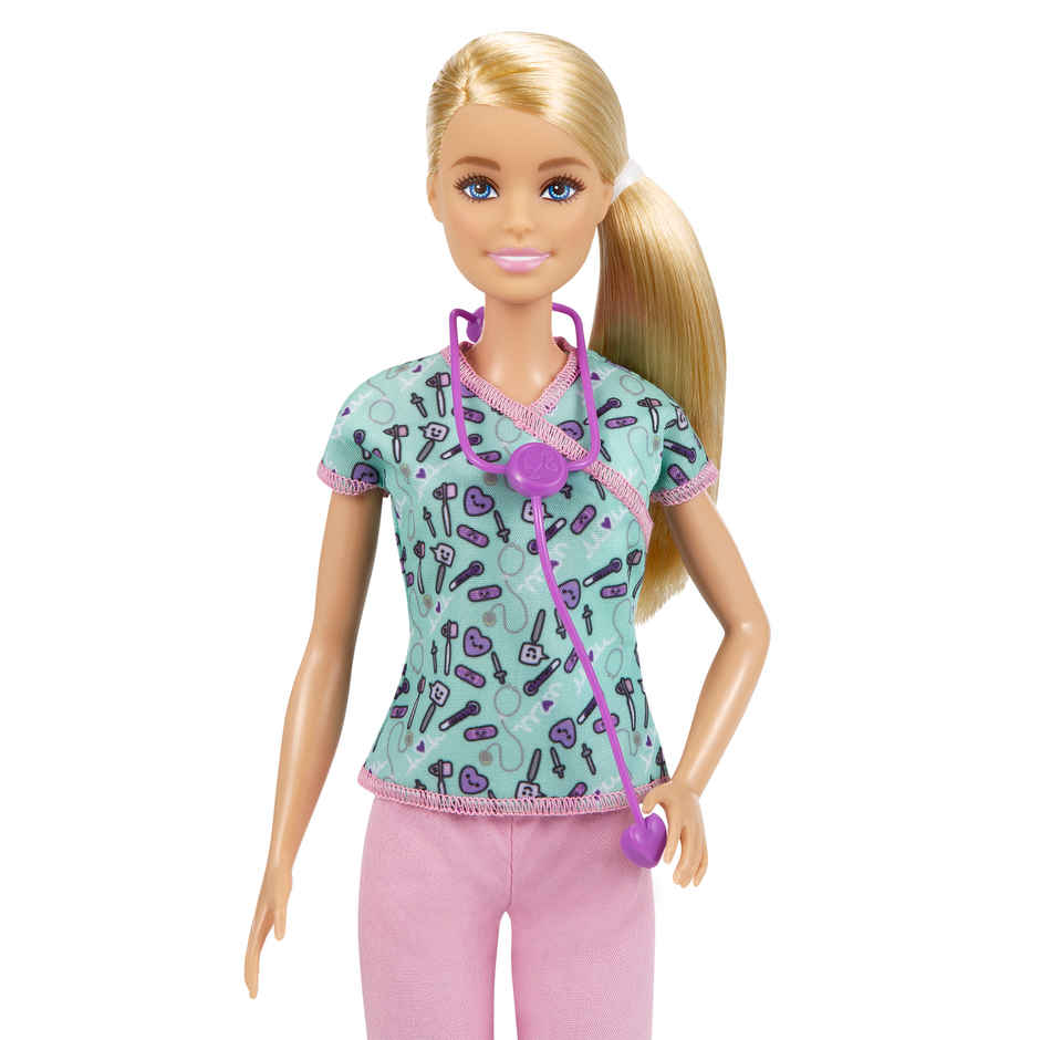 Barbie Nurse Doll Blonde Hair & Accessories