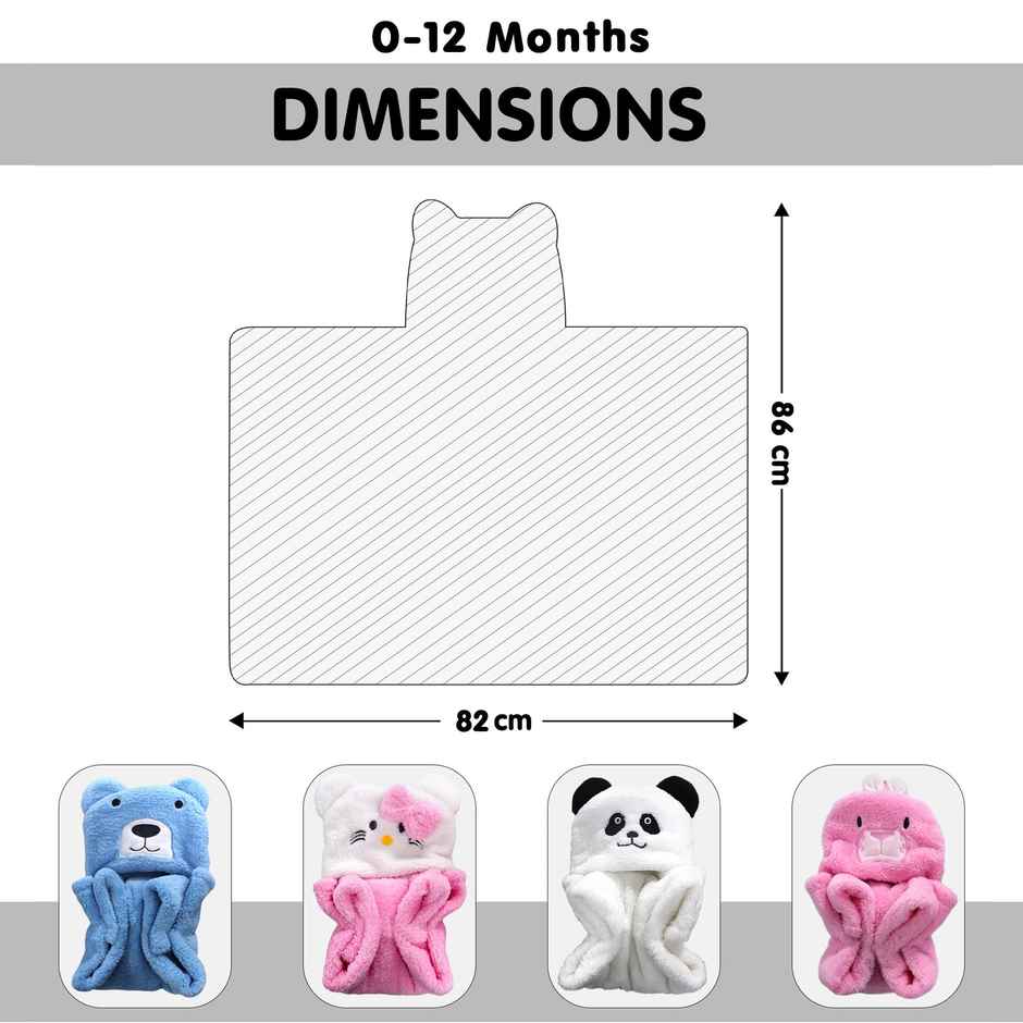 Oyo Baby Blankets For New Born Hooded Designer Soft Baby Wrapper Pink Kitty