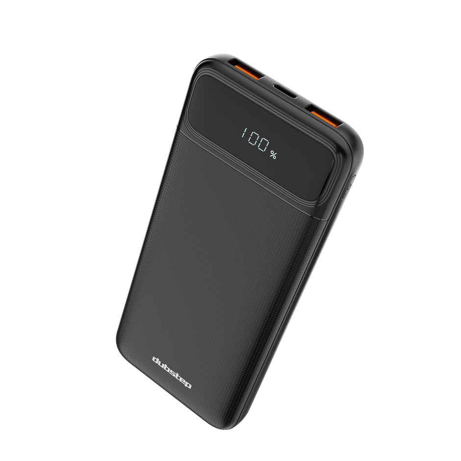 Dubstep Powerblitz X2 10,000 mAh with Dual USB Port & Type-C Multi Device Charging Powerbank (Black)