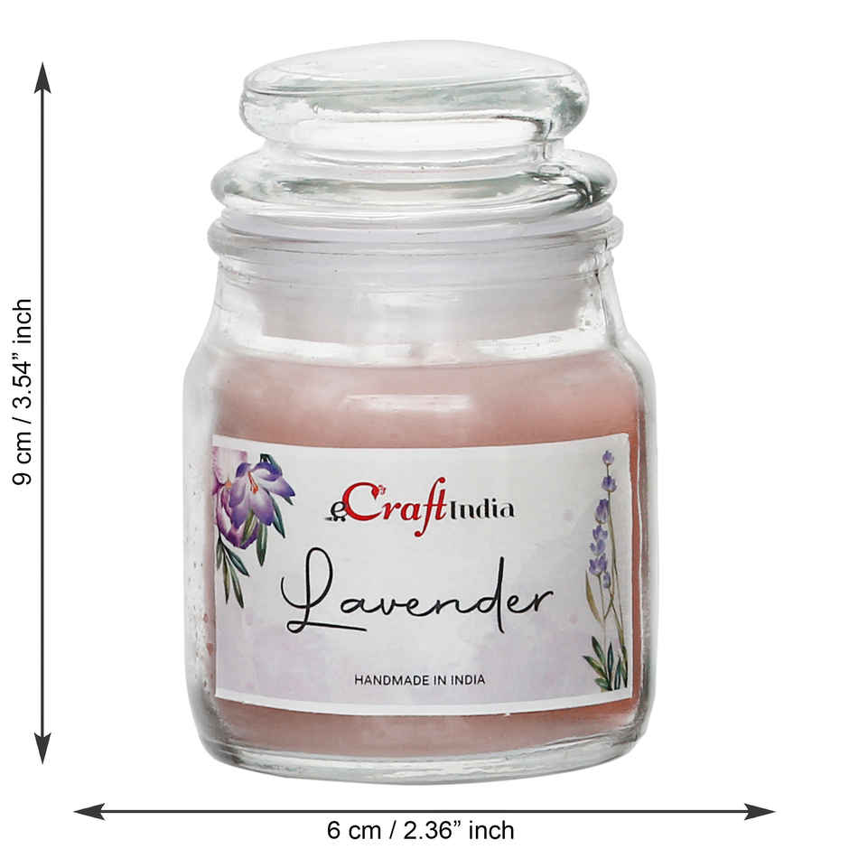 eCraftIndia Lavender Scented Jar Candle