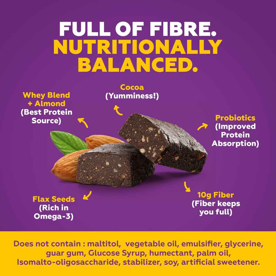 Yoga Bar No Added Sugar 20g Protein Bars|Added Probiotics & Whey| 20g Protein|Pack of 5 x 70g Each