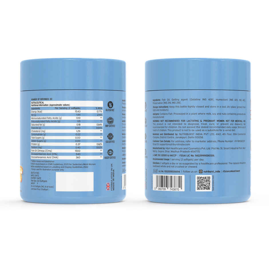 Nutriburst Omega 3 Triple Strength 540 Epa