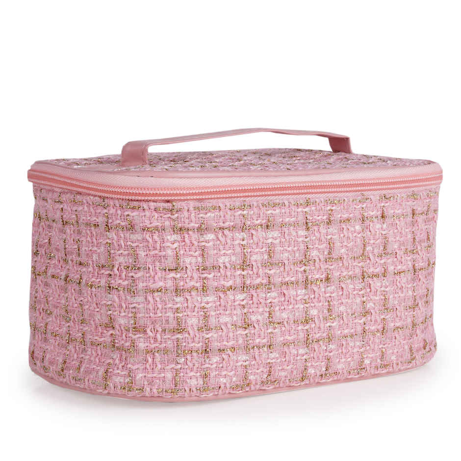 Bronson Professional Pink Makeup Pouch Cosmetic Organizer Kit Jewellery Storage Vanity