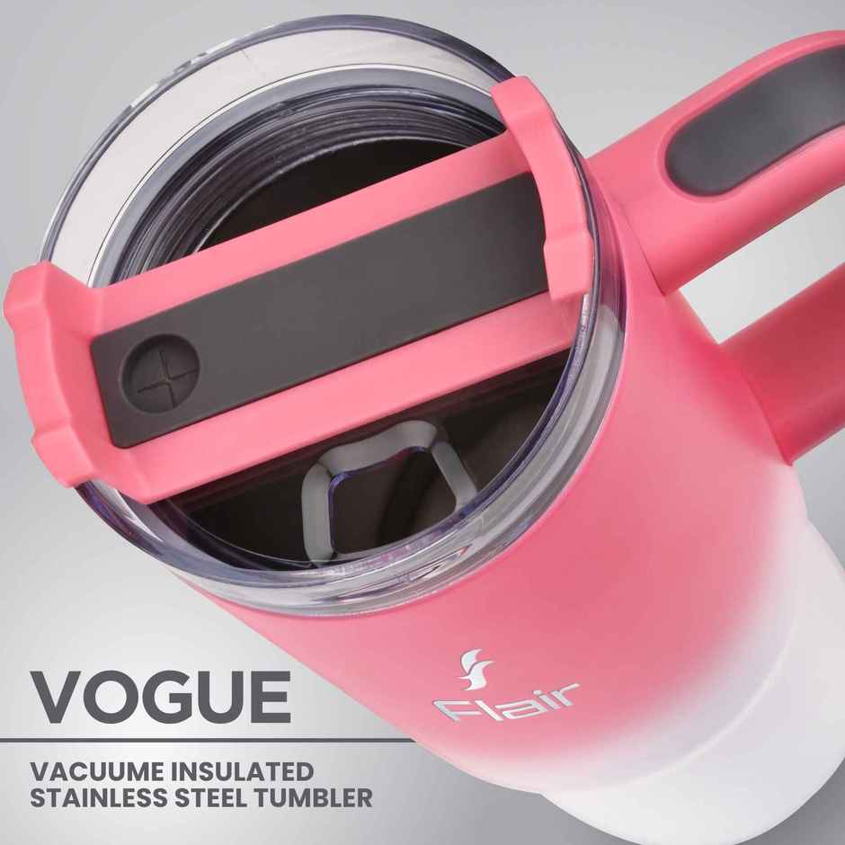 Flair Vogue 750 ml Insulated Stainless Steel Tumbler with Lid | Pink Ombre