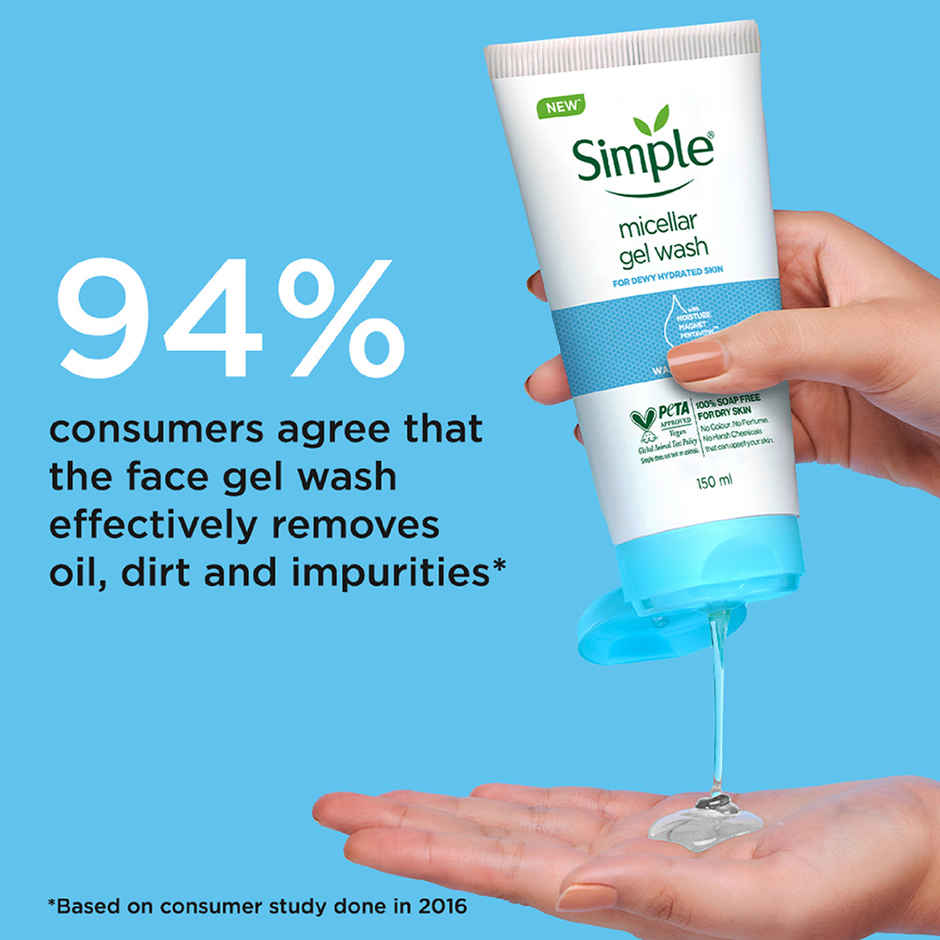 Simple Water Boost Micellar Gel Facial Wash