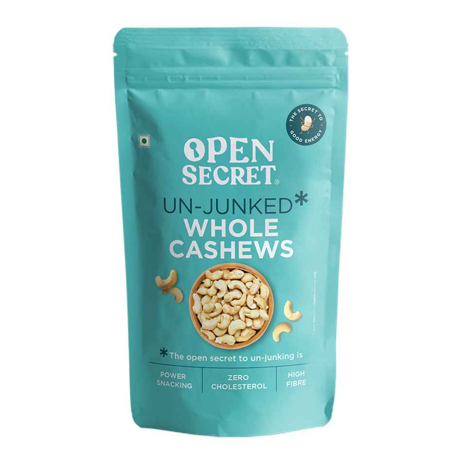Open Secret Whole Cashews | Kaju | High In Fiber | Zero Cholesterol