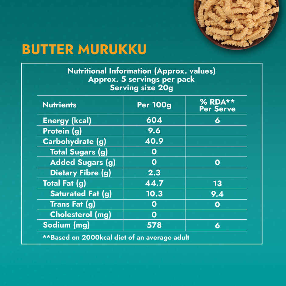 Sweet Karam Coffee Butter Murukku Crisps (Chakli) - Namkeen Snacks