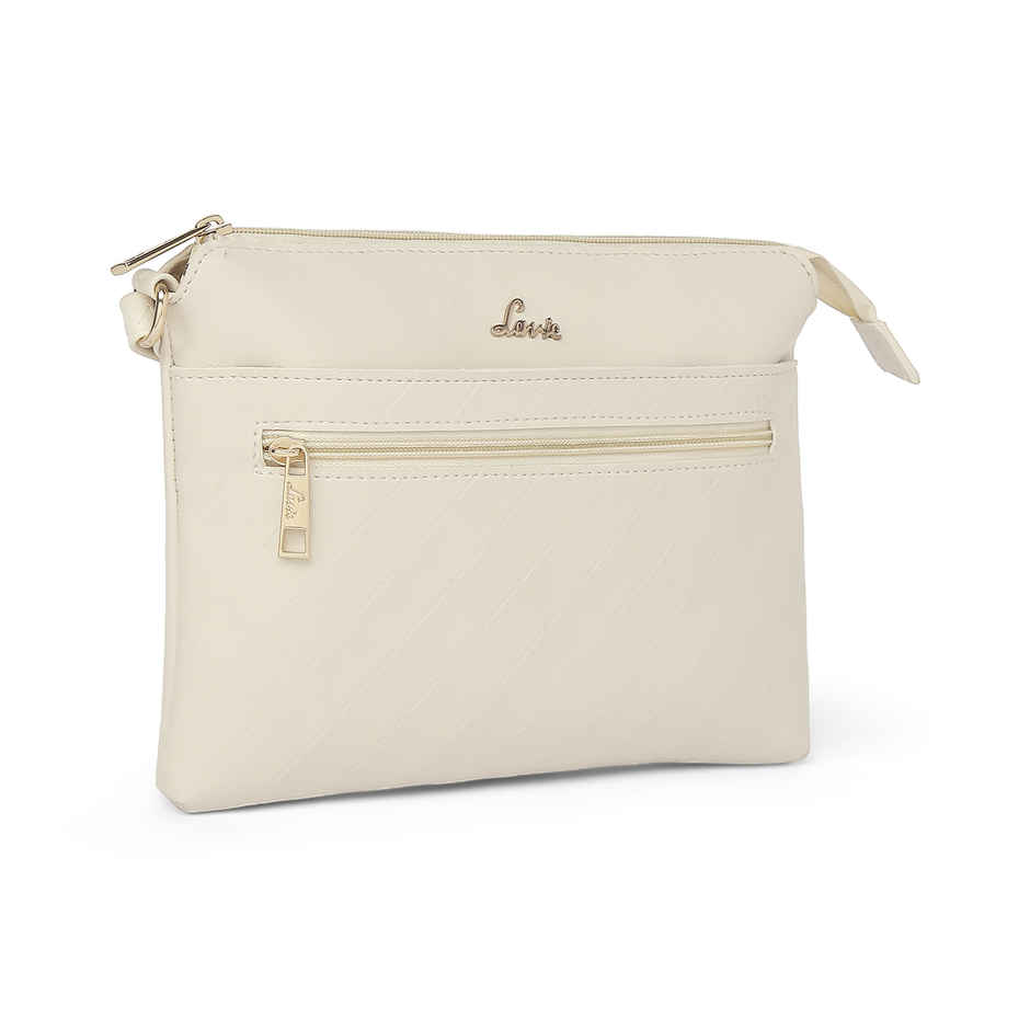 Lavie Women's Slim Top Zip Cross Body Sling Bag | Ladies Purse Handbag | Off White