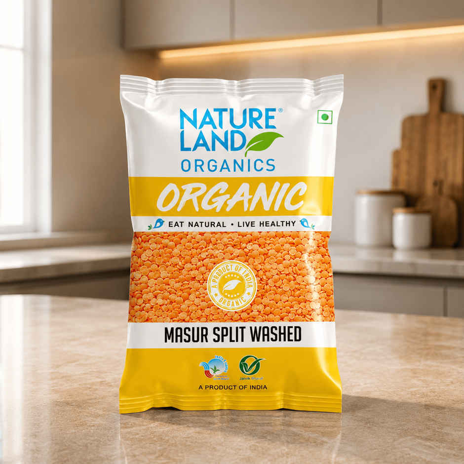 Natureland Organic Masoor Dal Split Washed