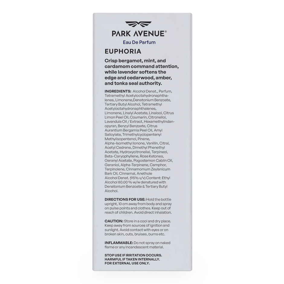 Park Avenue Euphoria Eau De Parfum for Men | Premium Perfume Fragrance