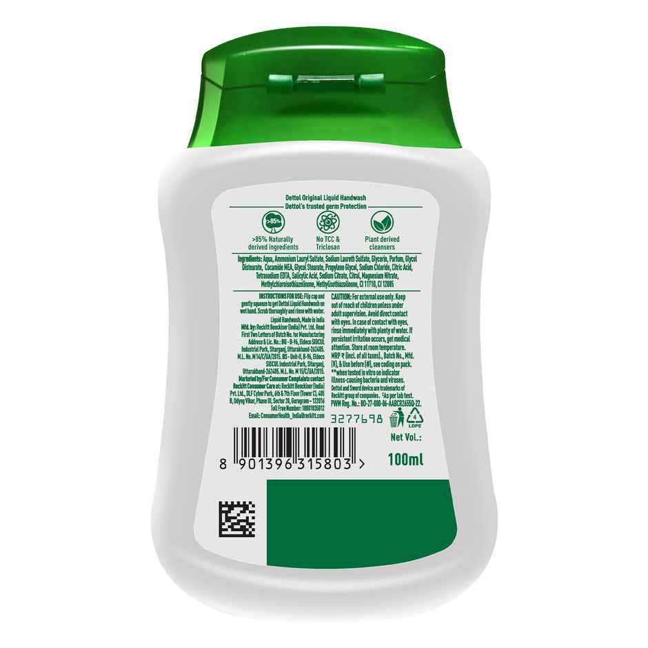 Dettol Squezy Original Hand Wash - Germ Protection Refill Handwash