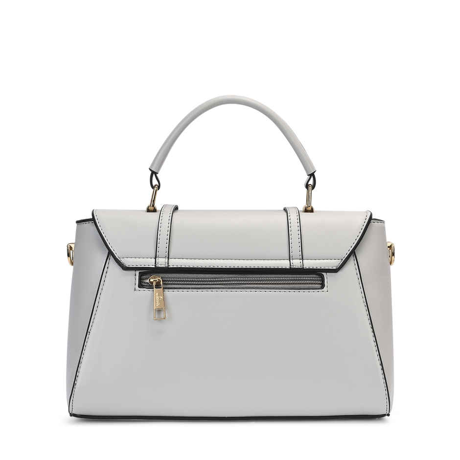 Lavie Women's Beech Flap Satchel Handbag | Ladies Purse | Shoulder Bag | Large | Light Grey