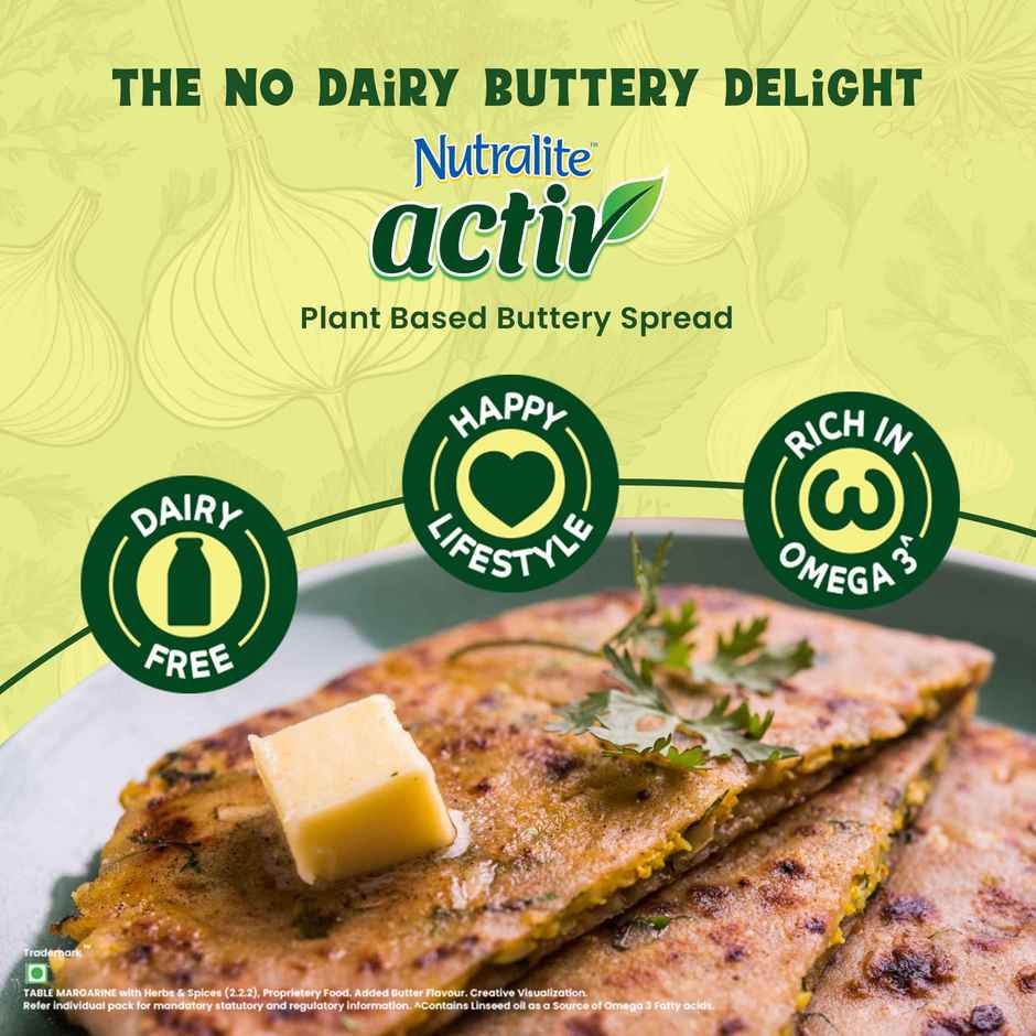 Nutralite Activ Plant Based Buttery Spread - Garlic & Herbs