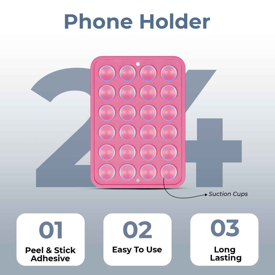 Artistque Silicone Suction Phone Case | Hands-Free Holder | Mirror & Shower | Light Pink