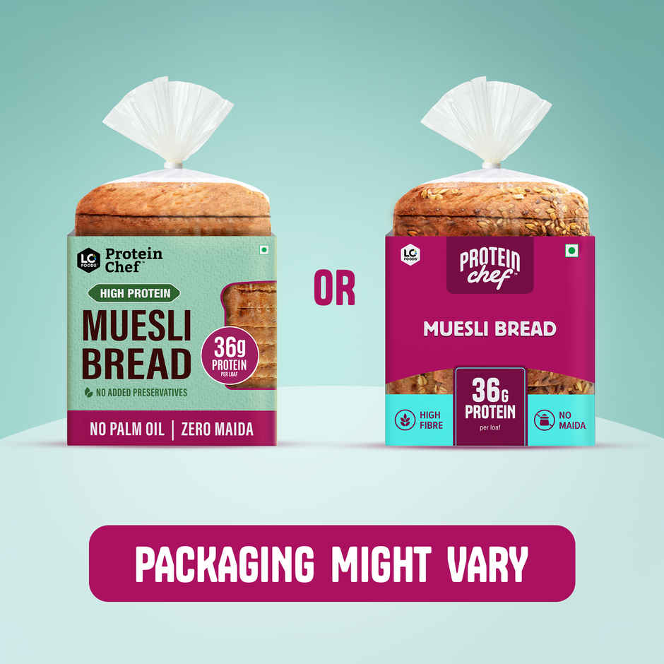 Protein Chef 36g Protein Muesli Multigrain Bread, High Fibre