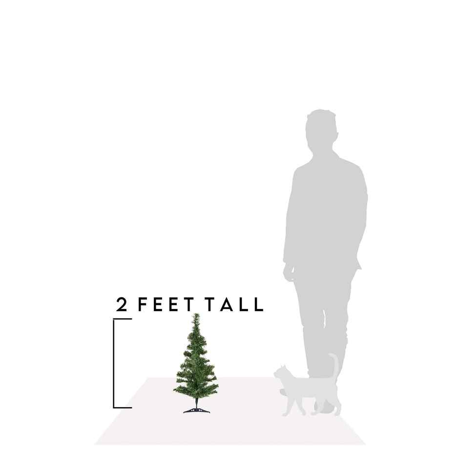 Christmas Tree With Plastic Stand | 2 ft | Easy Assembly | Pichai