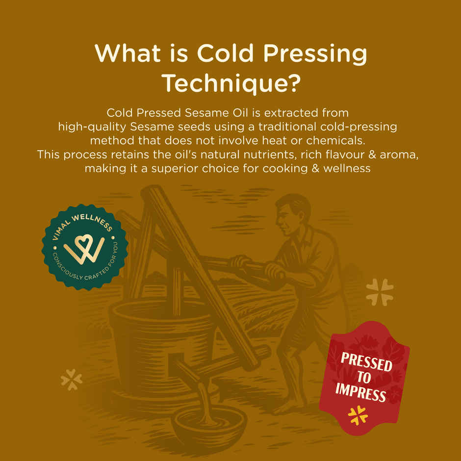 Vimal Sesame (Til-Gingelly) Cold Pressed Oil