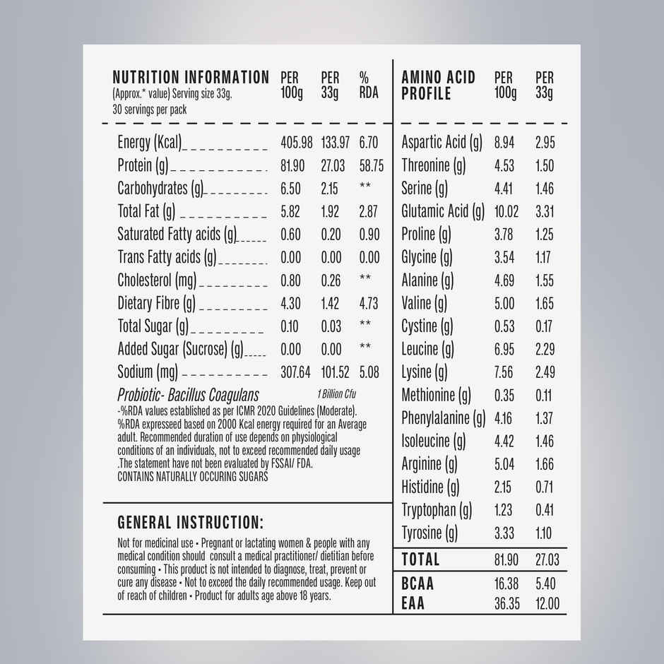 Superyou Pro Fermented Yeast Protein | Unflavoured | 27g Protein Per Scoop