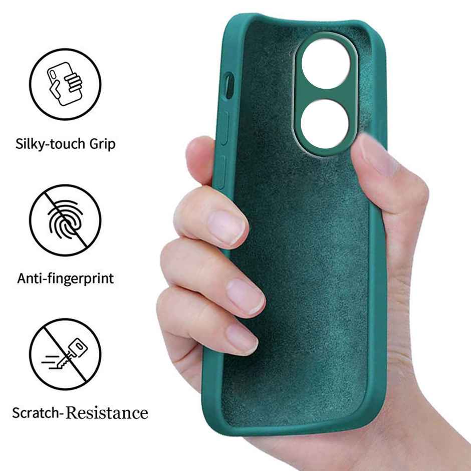 Artistque Case for Oppo Reno 8t 5g Back Cover - Plain Liquid Silicone Cover