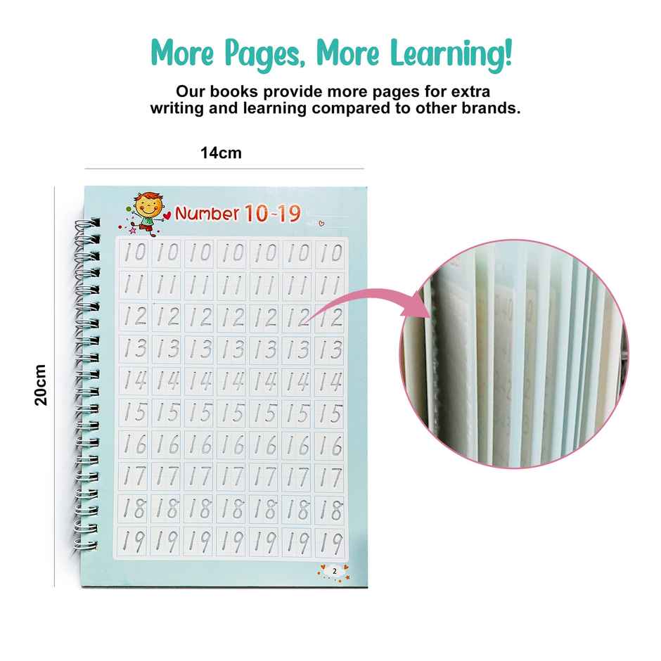 Kidology Sank Magic Practice Copybook | Number Tracing Book for Preschoolers, Reusable Writing Tool
