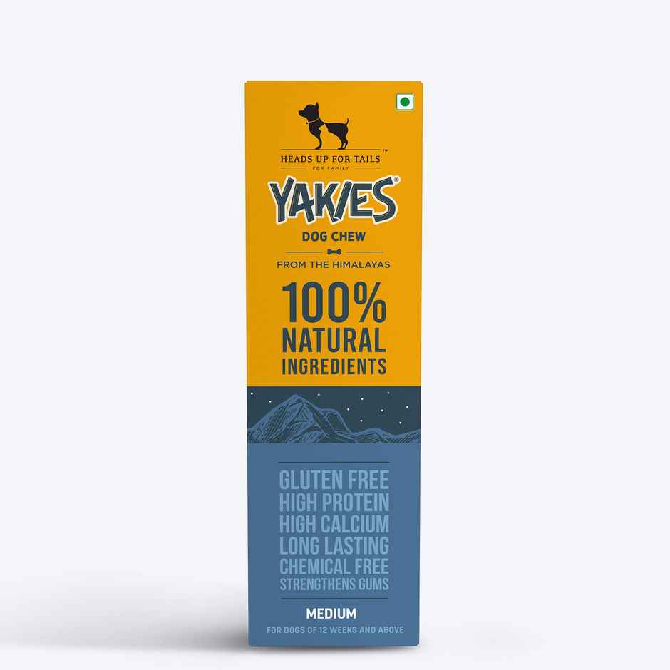 HUFT Yakies Chew Bone Dog Treat, MediumMono Carton