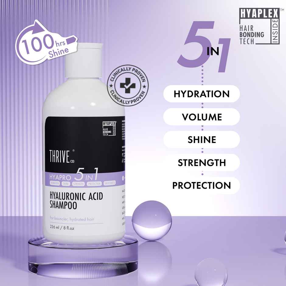 ThriveCo Hyapro 5-In-1 Hyaluronic Shampoo | Repairs, Hydrates, Adds Shine & Bounce