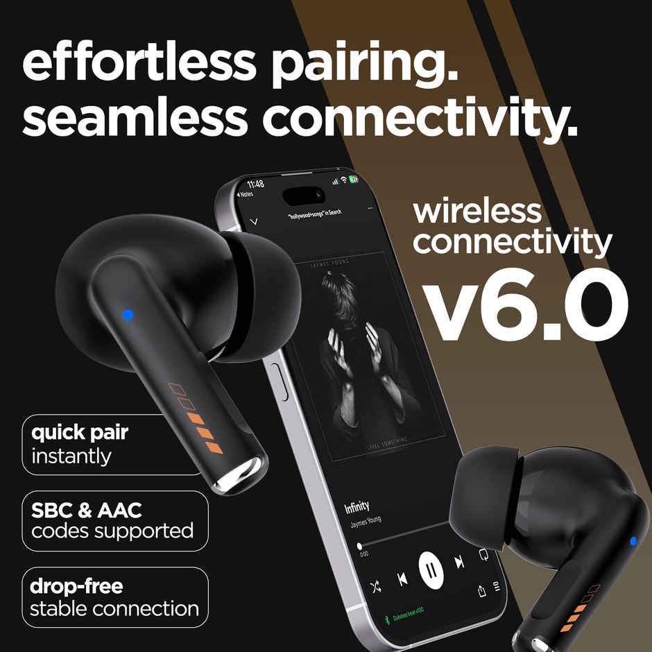 Dubstep Buzz X11 With 60 Hrs Playtime ENC TWS Earbuds | Black