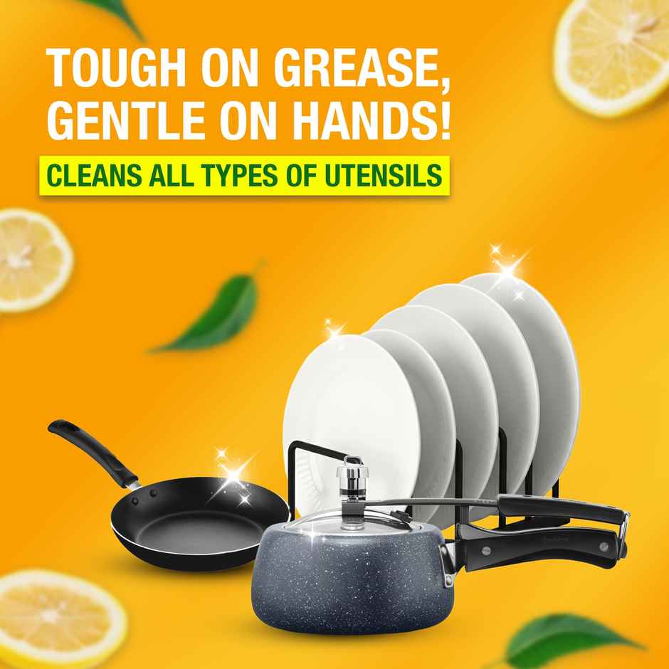 BAY6 Dishwash Gel Liquid Lemon Tough Grease & Foul Smell Removal