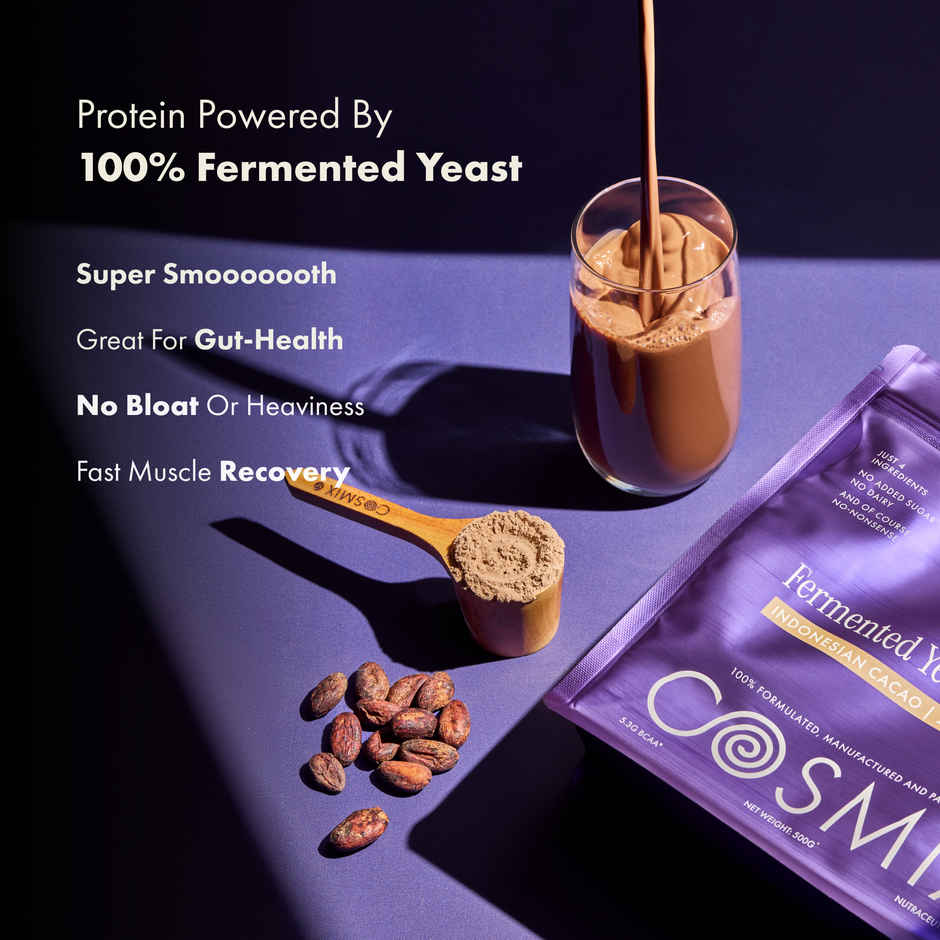 Cosmix Fermented Yeast Protein Powder | Pure Single-Source Plant Protein | Indonesian Cacao