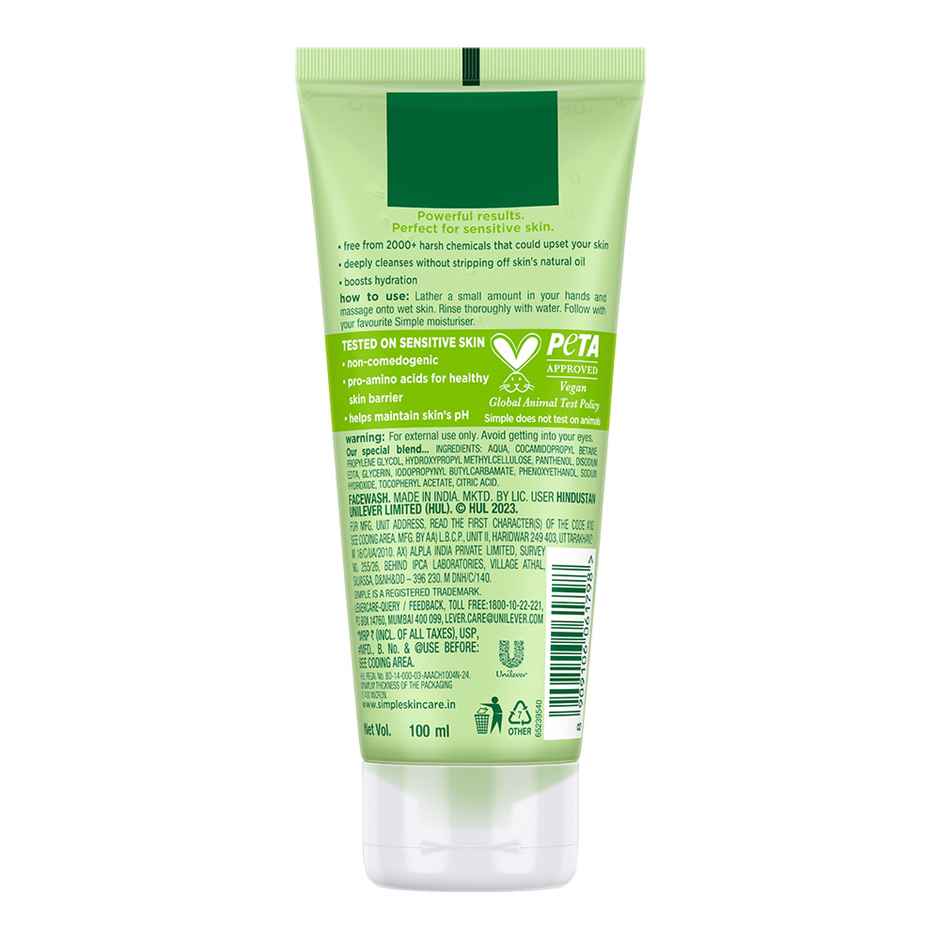Simple Refreshing Face Wash | 100% Soap-Free | Perfect for Sensitive Skin