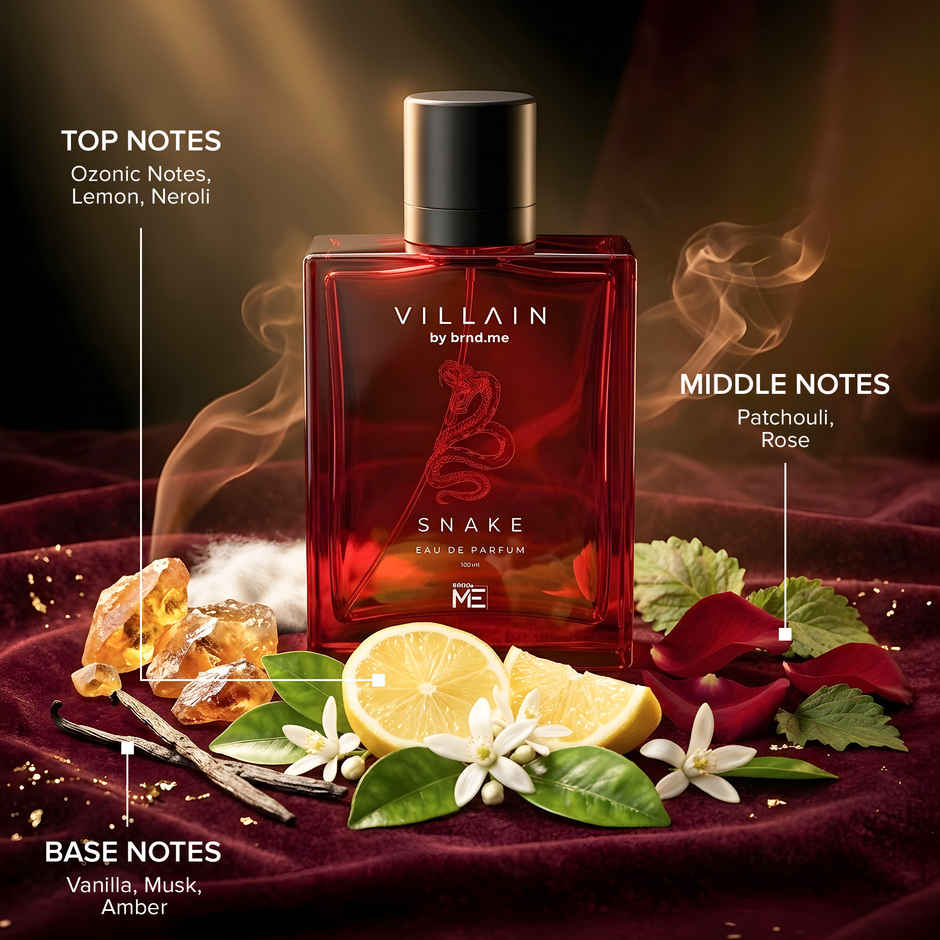 VILLAIN Snake Perfume for Men | Smoky Patchouli EDP | Long Lasting