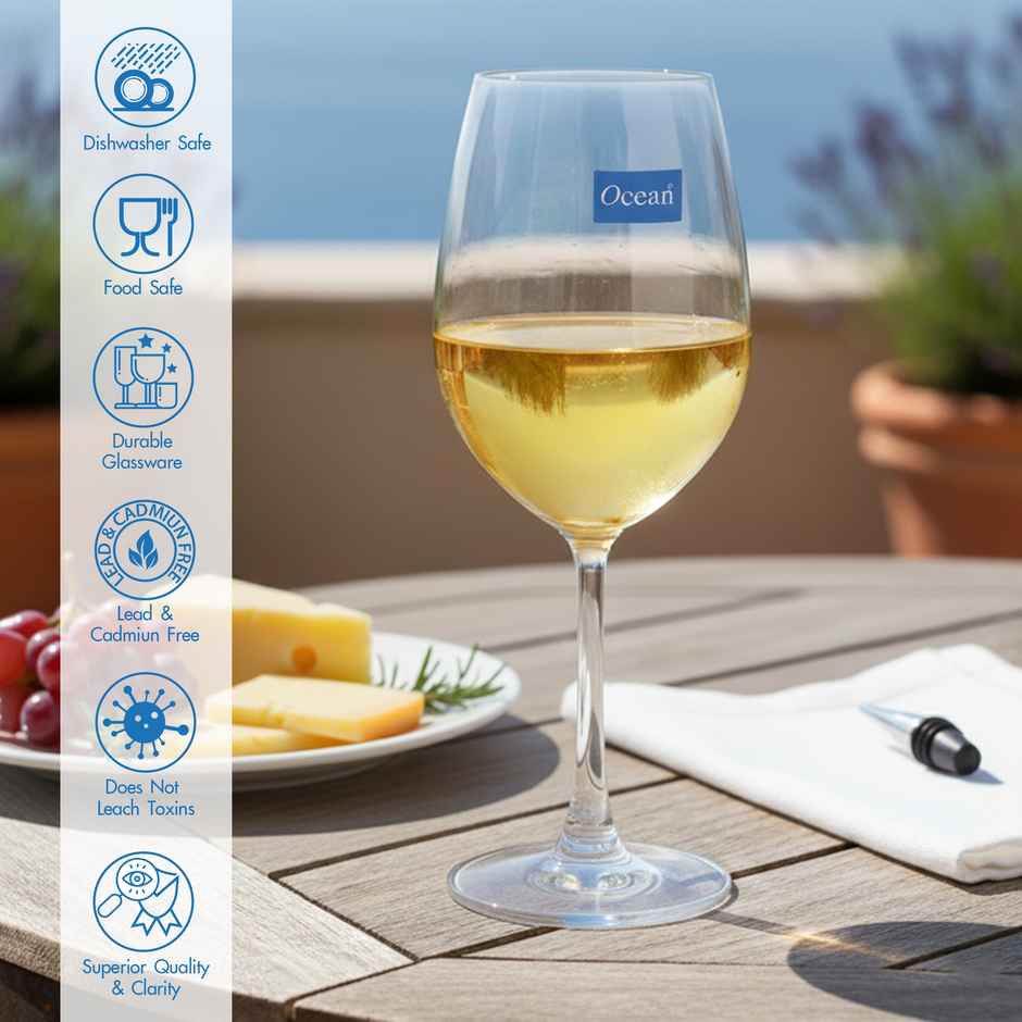 Madison White Wine Glass | 350 ml | Elegant & Stylish | Ocean Glassware