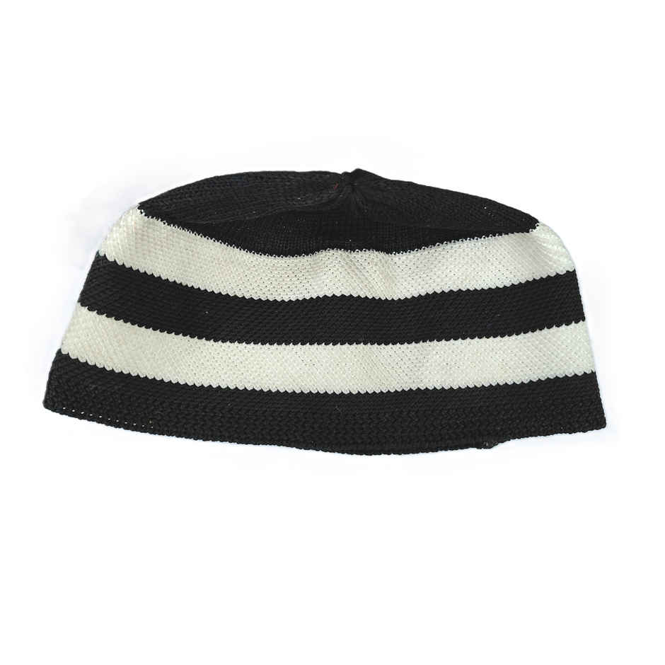Namaz Prayer Cap for Adults Black and White | B-NET