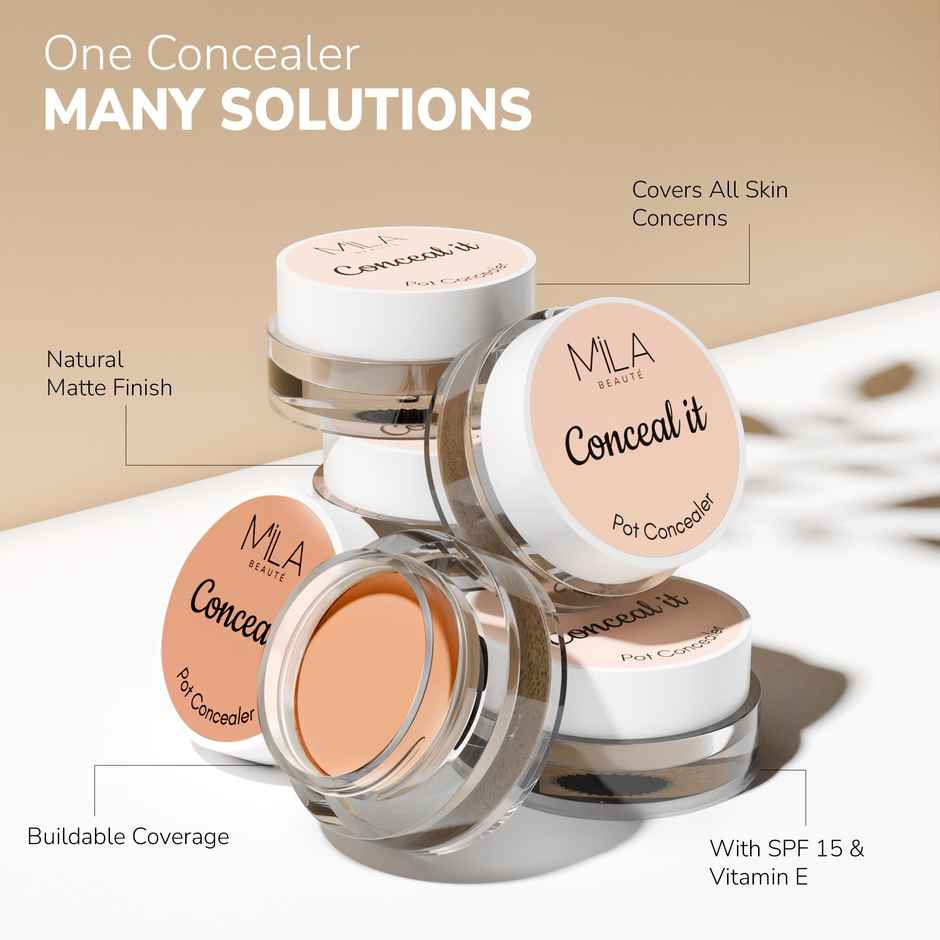 Mila Beaute Conceal It Pot Concealer Spf15 Natural Matte Finish - 03 Cream Beige