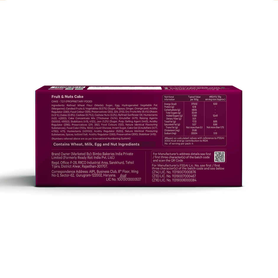 Modern Fruit N Nut Cake | Bakery Delight