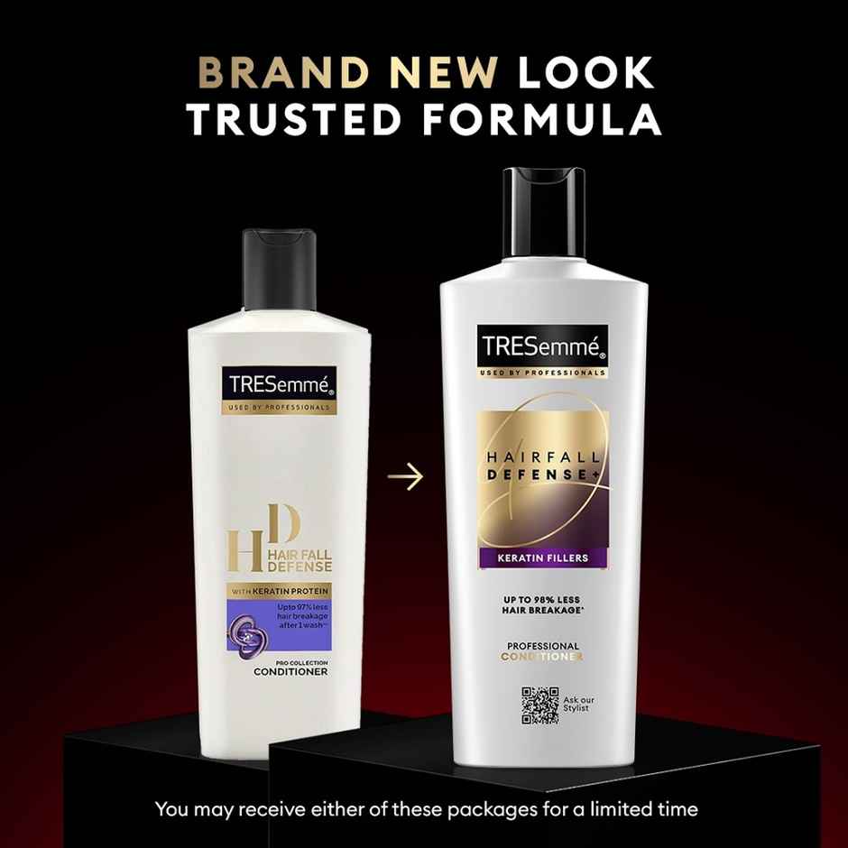 TRESemme Hair Fall Defense Conditioner with Keratin Fillers for 98% Less Breakage