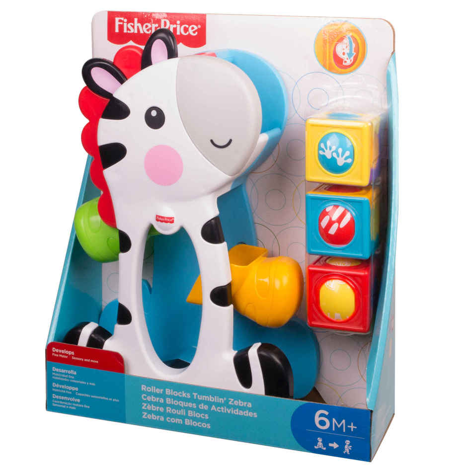 Fisher Price Roller Blocks Tumblin Zebra