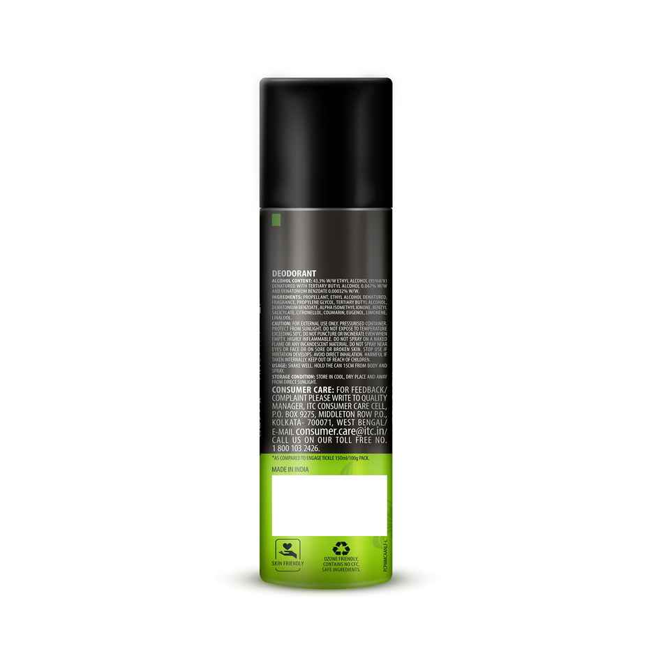 Engage Tickle Deodorant for Men, Body Spray, Citrus & Spicy, Skin Friendly
